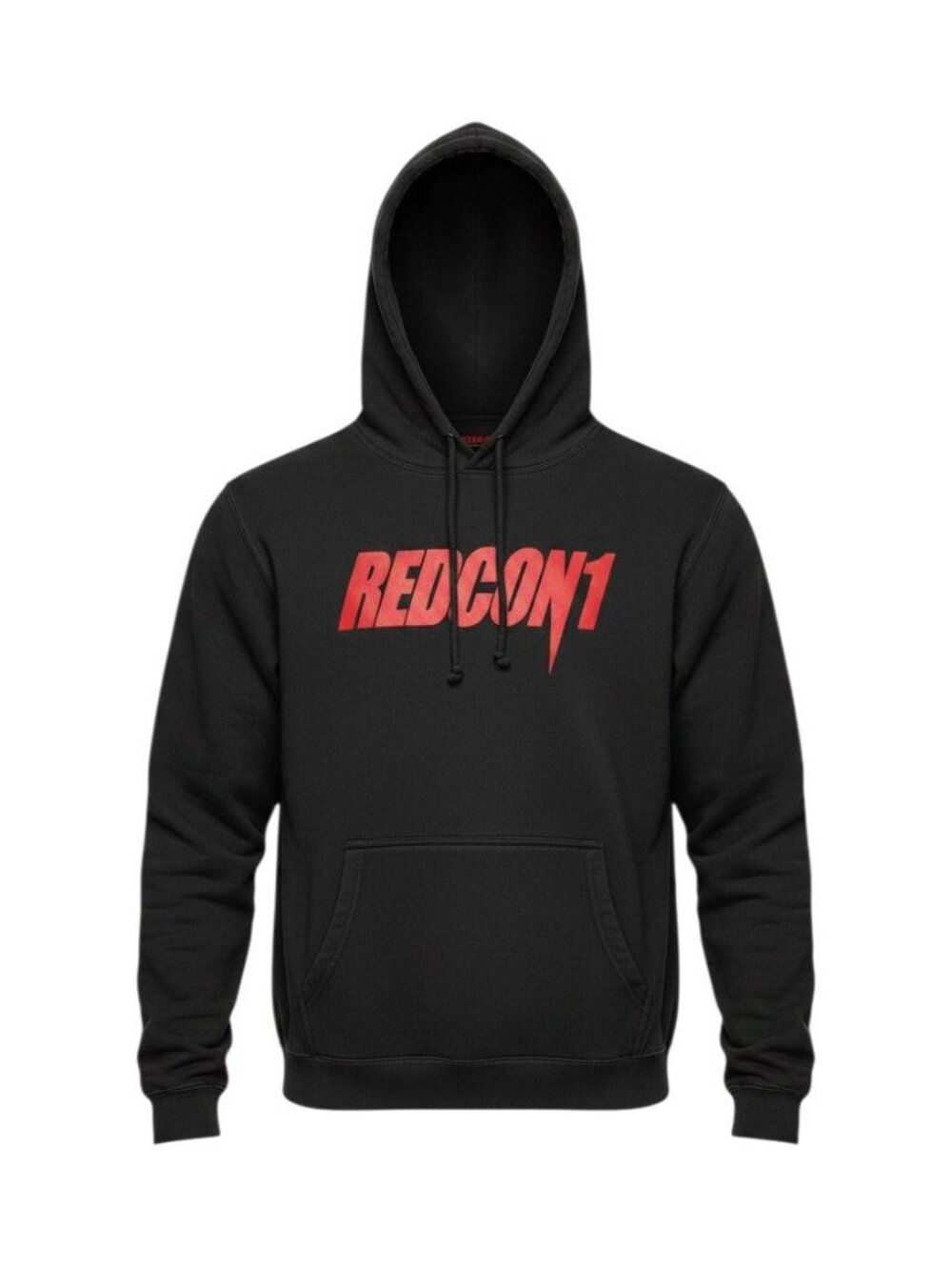 Redcon1 Men Black Graphic Pullover Hoodie Sweatshirt Red Logo L